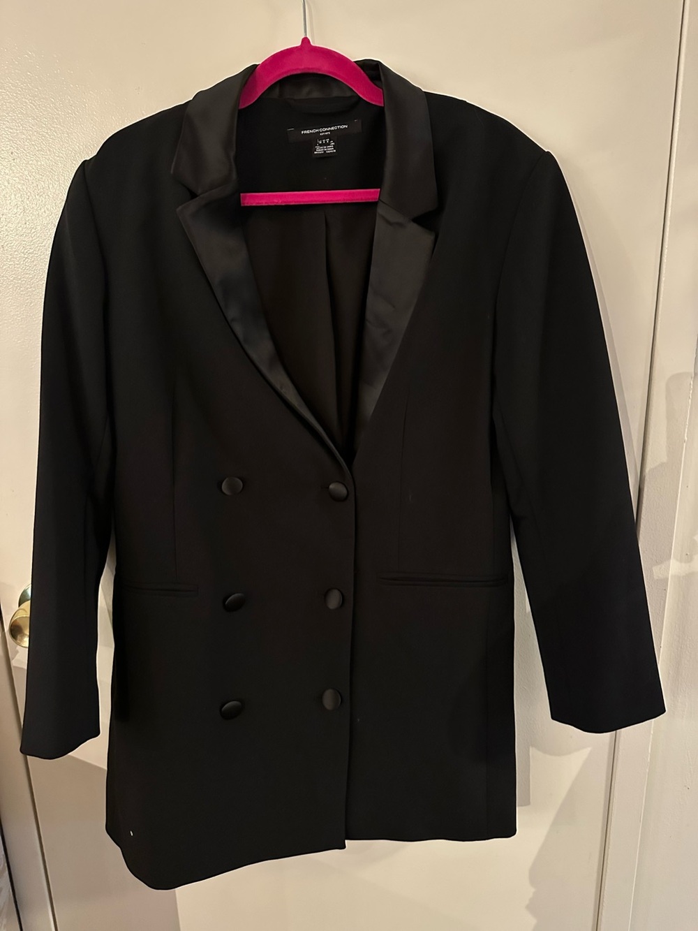 French Connection Azra Carey Satin Collar MiniBlazer Dress